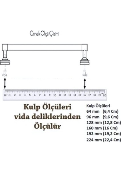 Sude İnci Siyah Kulp 160 mm