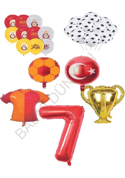 Sarı Kırmızı Galatasaray Balon Seti Yaş 7