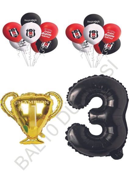 Beşiktaş Siyah Beyaz Doğum Günü Konsepti Yaş 3