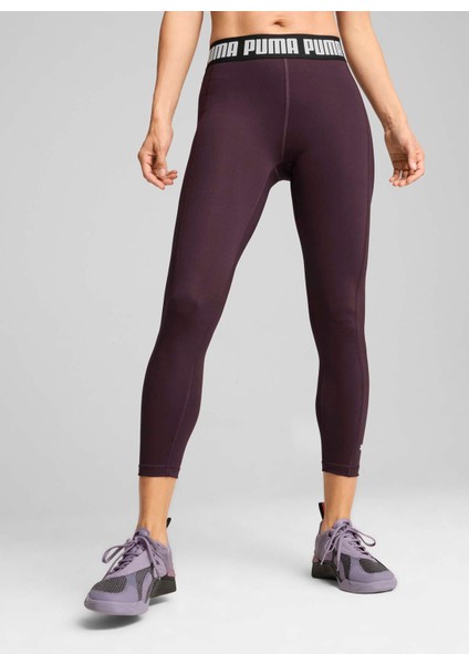 Bordo Kadın Lastikli Bel Dar Kalıp Tayt 52160144 Train Puma Strong Hw Tight