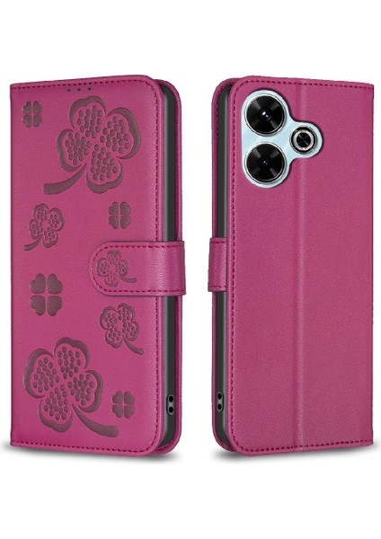 Xiaomi Poco M6 4g Iş Ekleme Yonca Çok Renkli Cüzdan Için Flip Case (Yurt Dışından)