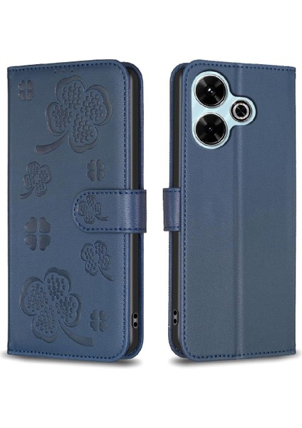 Xiaomi Poco M6 4g Iş Ekleme Yonca Çok Renkli Cüzdan Için Flip Case (Yurt Dışından)