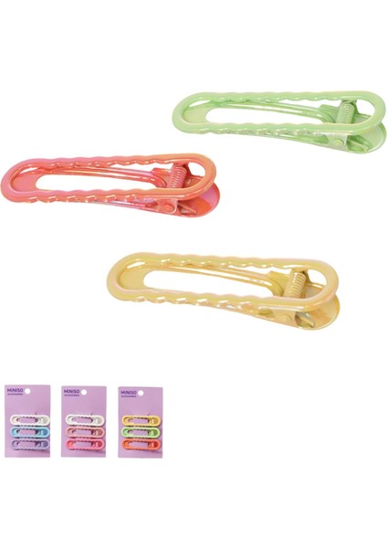 Renkli Oval Pens Toka Seti (3 Adet)