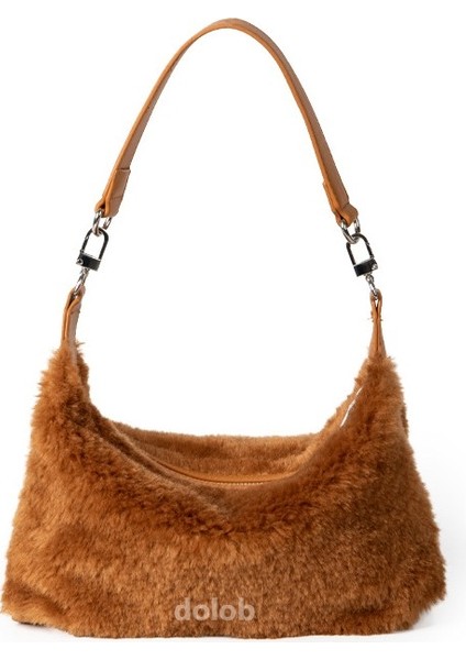 Niş Peluş Koltuk Altı Çantası 2023 Sonbahar ve Kış Yeni Retro Dikişli Üst Düzey Omuz Çantası Kadınların Şık ve Çok Yönlü (Yurt Dışından)