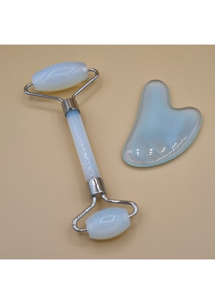 Opal Taşı Face Roller & Gua Sha Yüz Masajı Taşı