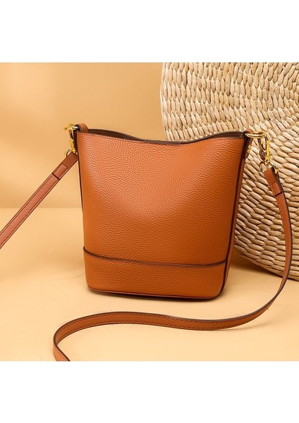 Love Home Hakiki Deri 2023 Yeni Cep Telefonu Çantası Kadınlar Için Ilk Katman Inek Derisi Kadın Omuz Crossbody Çanta Büyük Kapasiteli Kova Cep Telefonu Çantası (Yurt Dışından) fiyatları