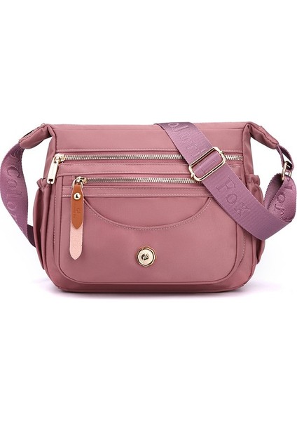 Love Home Çok Katmanlı Omuz Çantası Büyük Kapasiteli Su Geçirmez Naylon Crossbody Çanta Kadın Gündelik Cep Telefonu Sırt Çantası (Yurt Dışından)