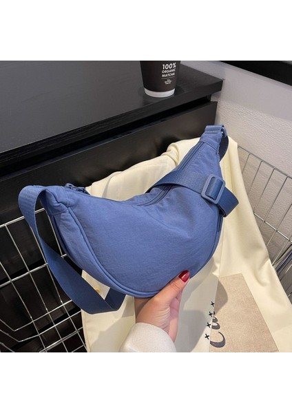 Kadın Çapraz Askılı Çanta U'nun Soyunma Odası Aynı Tarzda Tek Omuzlu Naylon Çanta Internet Ünlülerinin Sıcak Tarzı Çok Yönlü U'nun Küçük Bez Çantası (Yurt Dışından)