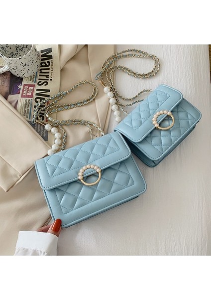 Yaz Mini Küçük Çanta Inci Zincir Çanta Omuz Messenger Çanta (Yurt Dışından)