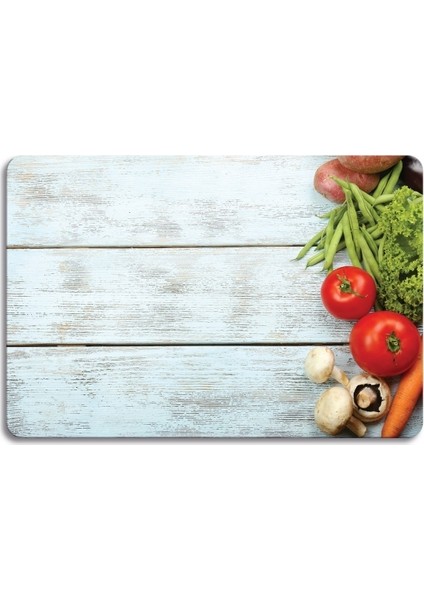 Mavi Ahşap Görünümlü Cam Kesim Tablası 20 x 30 cm fiyatları