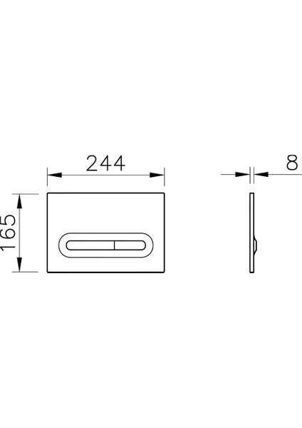 Loop T 740-0880 Temassız Kumanda Paneli, Parlak Krom