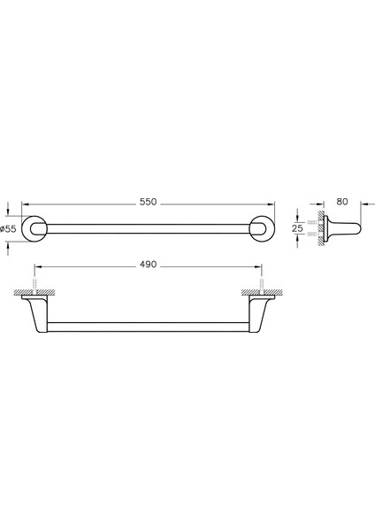 VitrA Arkitekta A44382 Tuvalet Fırçalığı, Krom