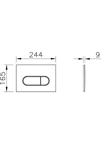 VitrA 740-2211 Mekanik Kumanda Paneli, Mat Siyah