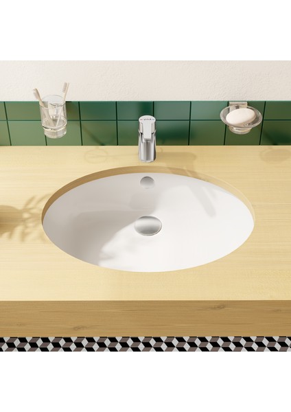 S20 6069B003-0012 Tezgah Altı Lavabo, 52 cm, Beyaz