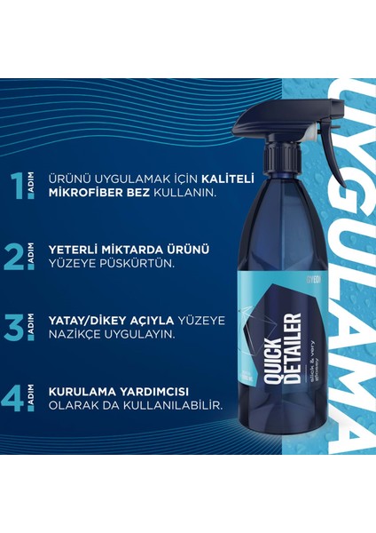 Q²m Quickdetailer Seramik Bazlı Parlatıcı Yüzey Detaylandırıcı - 500 ml -Leke Giderici Cila