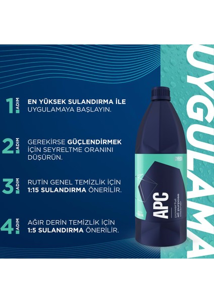 Q²m Apc Çok Amaçlı Genel Yüzey Temizleyici - 4000 ml -Konsantre Leke Çıkarıcı Yağ Çözücü