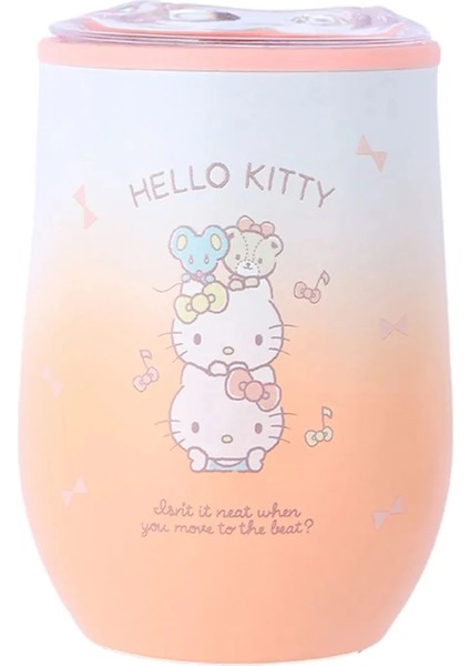 Sanrio Lisanslı Kapaklı Termos Bardak (360ML) - Hello Kitty
