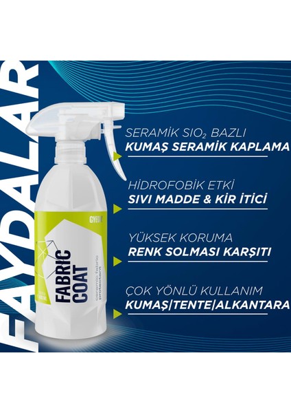 Q² Fabriccoat Araç Kumaş Koltuk Tente Koruyucu - 400 ml - Seramik Bazlı Nano Su Itici