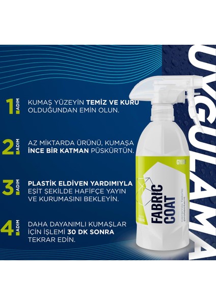 Q² Fabriccoat Araç Kumaş Koltuk Tente Koruyucu - 400 ml - Seramik Bazlı Nano Su Itici