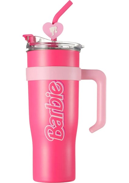 Barbie Lisanslı Pipetli Tutacaklı Çelik Suluk (1600ML) modelleri