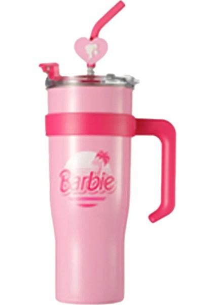 Barbie Lisanslı Pipetli Tutacaklı Çelik Suluk (1600ML) fırsatları