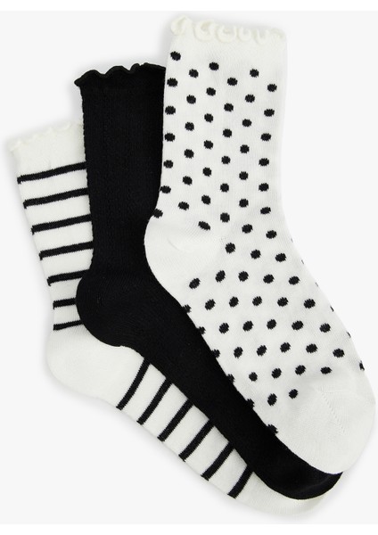 Puantiyeli 3'Lü Soket Çorap Seti fiyatları