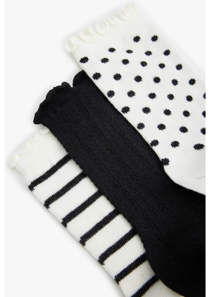 Puantiyeli 3'Lü Soket Çorap Seti modelleri