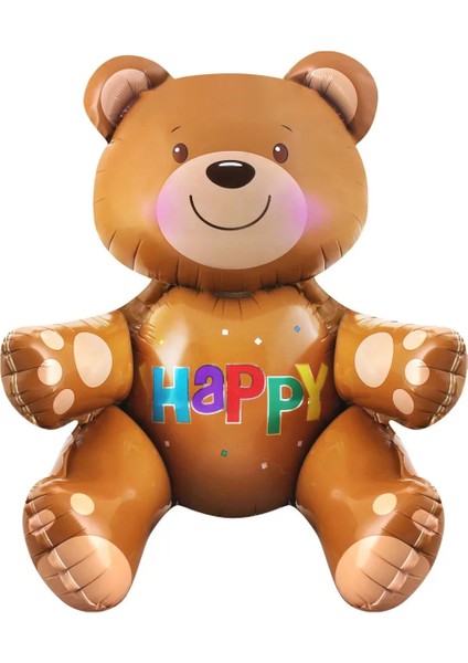 Ayı Folyo Balon Kahverengi Ten Rengi Beyaz Pastel Balon Set Doğum Günü Balon Seti 1 Yaş fiyatları