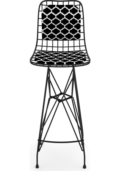 Knsz kafes tel bar sandalyesi 1 li zengin syhviona sırt minderli 75 cm oturma yüksekliği ofis cafe bahçe mutfak fiyatları