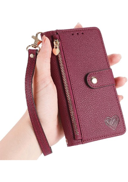 Sony Xperia 10 Vı Için Flip Case Cüzdan Darbeye Aşk Fermuar Deri (Yurt Dışından)