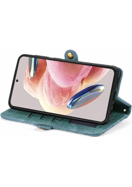 Xiaomi Redmi Not 12 Için Flip Case 4g Darbeye Deri Kılıf Kapak Çevirin (Yurt Dışından)