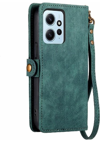 Xiaomi Redmi Not 12 Için Flip Case 4g Darbeye Deri Kılıf Kapak Çevirin (Yurt Dışından)