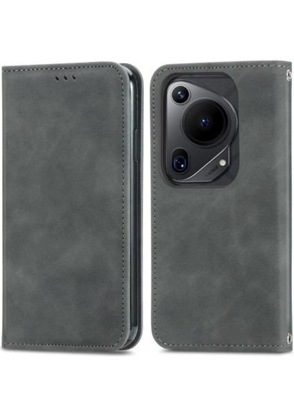 Huawei Pura 70 Ultra Darbeye Deri Kılıf Için Flip Case Basit Flip (Yurt Dışından)