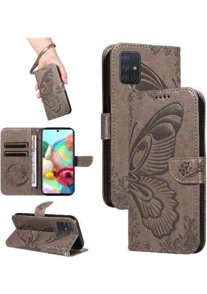 Samsung Galaxy A51 5g Için Flip Case Kredi Kartı ile Ayrılabilir El Kayışı (Yurt Dışından)