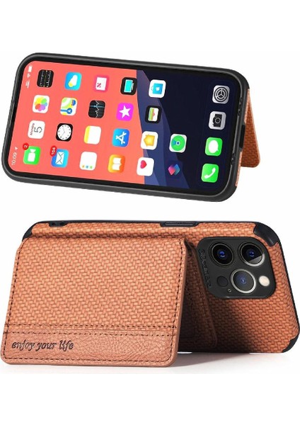 IPhone 13 Için Kılıf Pro Max Standı Fonksiyonu Rfıd Engelleme Manyetik Kart (Yurt Dışından)