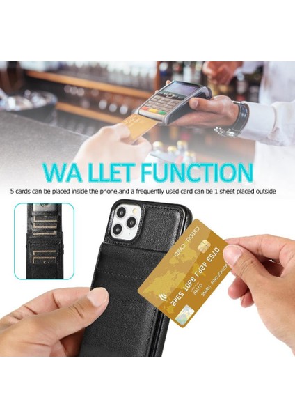 IPhone 11 Pro Max Kart Tutucu Kılıf Cüzdan Manyetik Toka ile Uyumlu (Yurt Dışından) fiyatları
