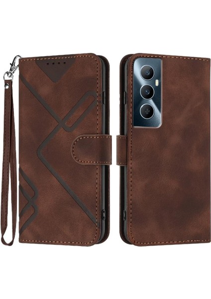 Kart Yuvası Standı Manyetik Kapak Flip Cüzdan ile Realme C65 Için Flip Case (Yurt Dışından)