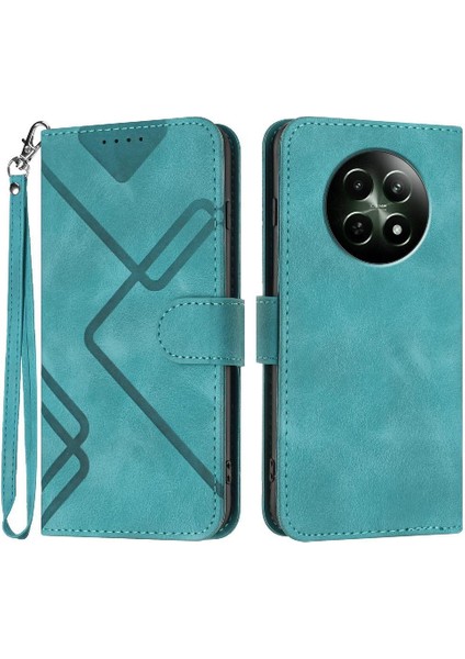 Realme 12 5g Manyetik Kapak Için Flip Case Pu Deri Kart ile Cüzdan Çevirin (Yurt Dışından)