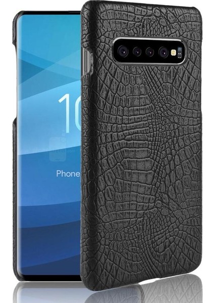 Samsung Galaxy S10 Artı Klasik Timsah Moda Için Şık Klasik Kılıf (Yurt Dışından) fırsatları