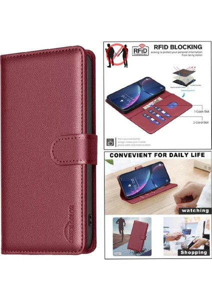 Onur Için Flip Case 90 5g Kart Tutucu Kickstand Pu Deri Cüzdan Rfıd (Yurt Dışından)