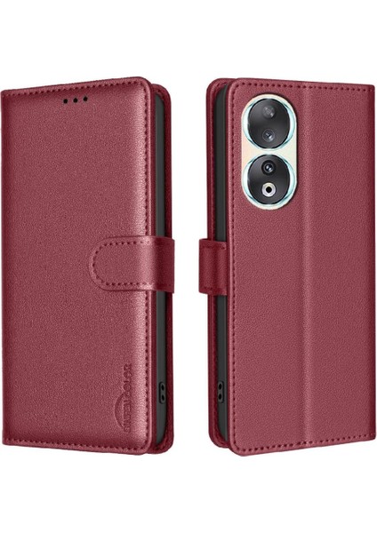 Onur Için Flip Case 90 5g Kart Tutucu Kickstand Pu Deri Cüzdan Rfıd (Yurt Dışından)