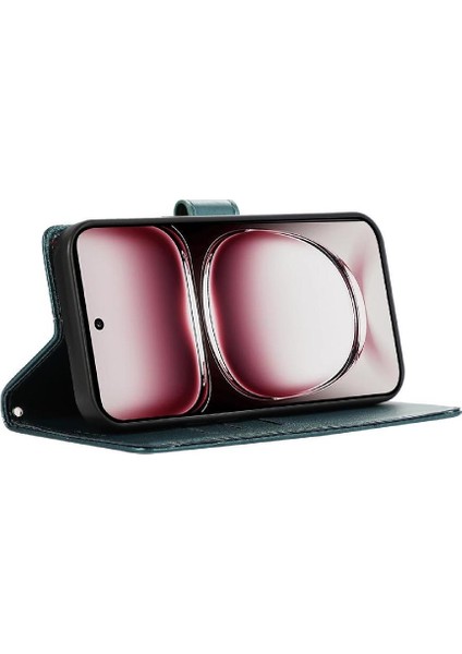 Oppo Oppo 12 Pro 5g Için Flip Case Üç Kart Yuvaları Darbeye Kickstand (Yurt Dışından) modelleri