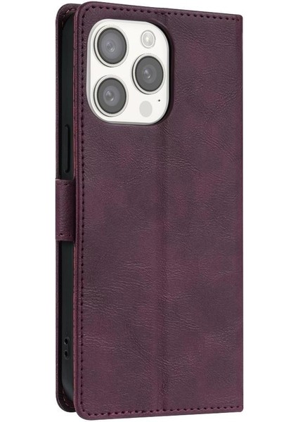IPhone 13 Için Flip Case Pro Max Anti Kayma Yan Cep Manyetik Kapatma (Yurt Dışından)