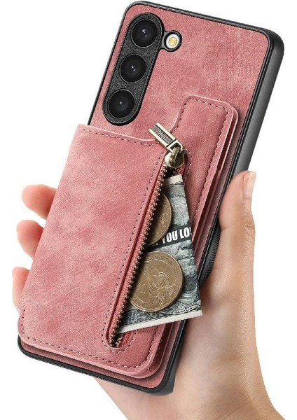 Samsung Galaxy S23 Vintage Fermuar Cüzdan Için Kılıf Katlanabilir Arka Kapak (Yurt Dışından) fırsatları
