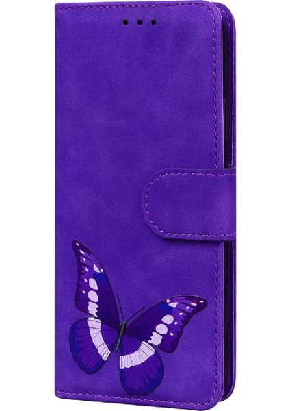 Realme Gt 6t Için Flip Case Cüzdan Flip Folio Kapak Kelebek Renk Baskılı (Yurt Dışından)