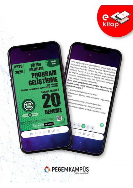 2025 KPSS Eğitim Bilimleri Program Geliştirme 20 E-Deneme