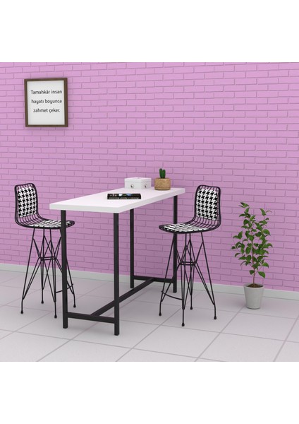 Knsz kafes tel bar sandalyesi 1 li zengin syhkono sırt minderli 75 cm oturma yüksekliği ofis cafe bahçe mutfak