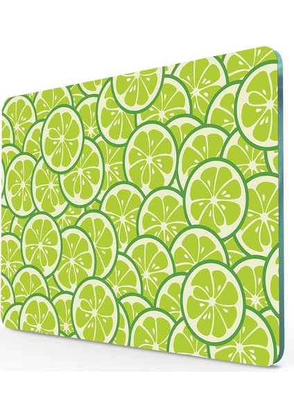 Cam Kesme Tahtası ve Sunum Tablası Misket Limon Desenli