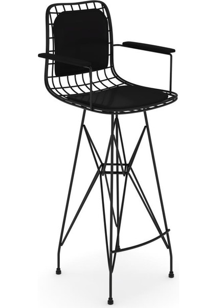 Knsz kafes tel bar sandalyesi 4 lü zengin syhsyh kolçaklı sırt minderli 75 cm oturma yüksekliği ofis cafe bahçe mutfak fiyatları