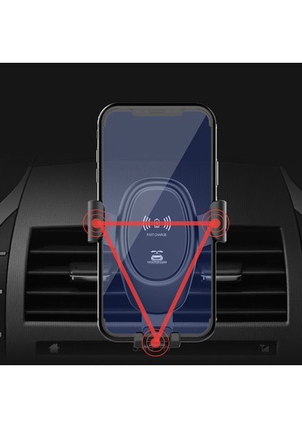 Araba Cep Telefonu Kablosuz Şarj 10W Hızlı Şarj Hava Çıkışı Navigasyon Braketi Android ve Apple Için Uygun (Yurt Dışından)